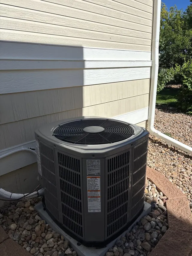 Comfy Castle Heating and Air — real air conditioner job-site photo