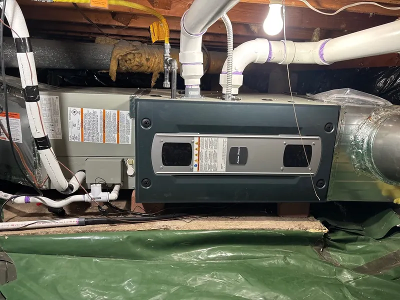 After — Crawlspace furnace and ductwork replacement